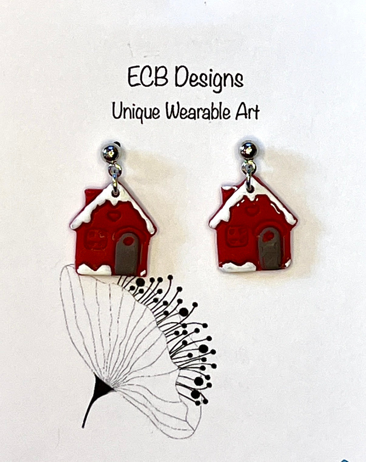 Cozy Winter Cottage Earrings
