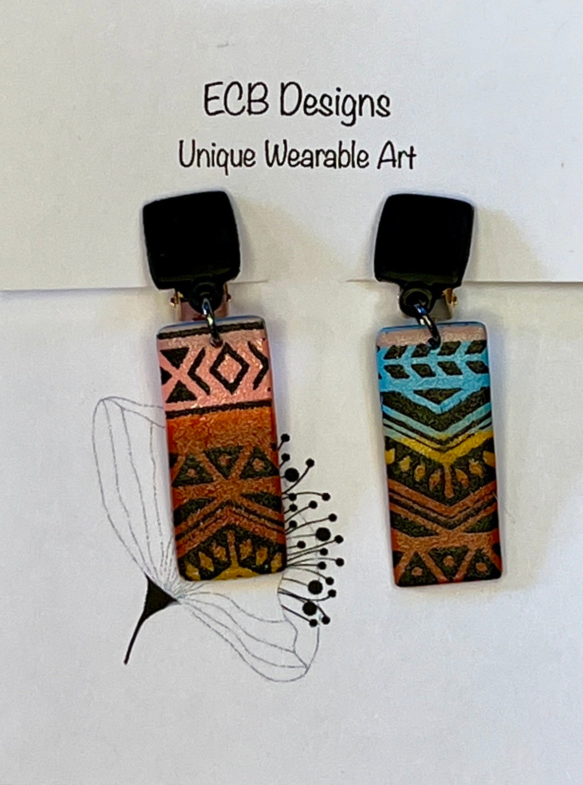 Southwestern Clip Earrings