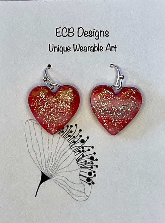 Sparkling Red Heart Wires