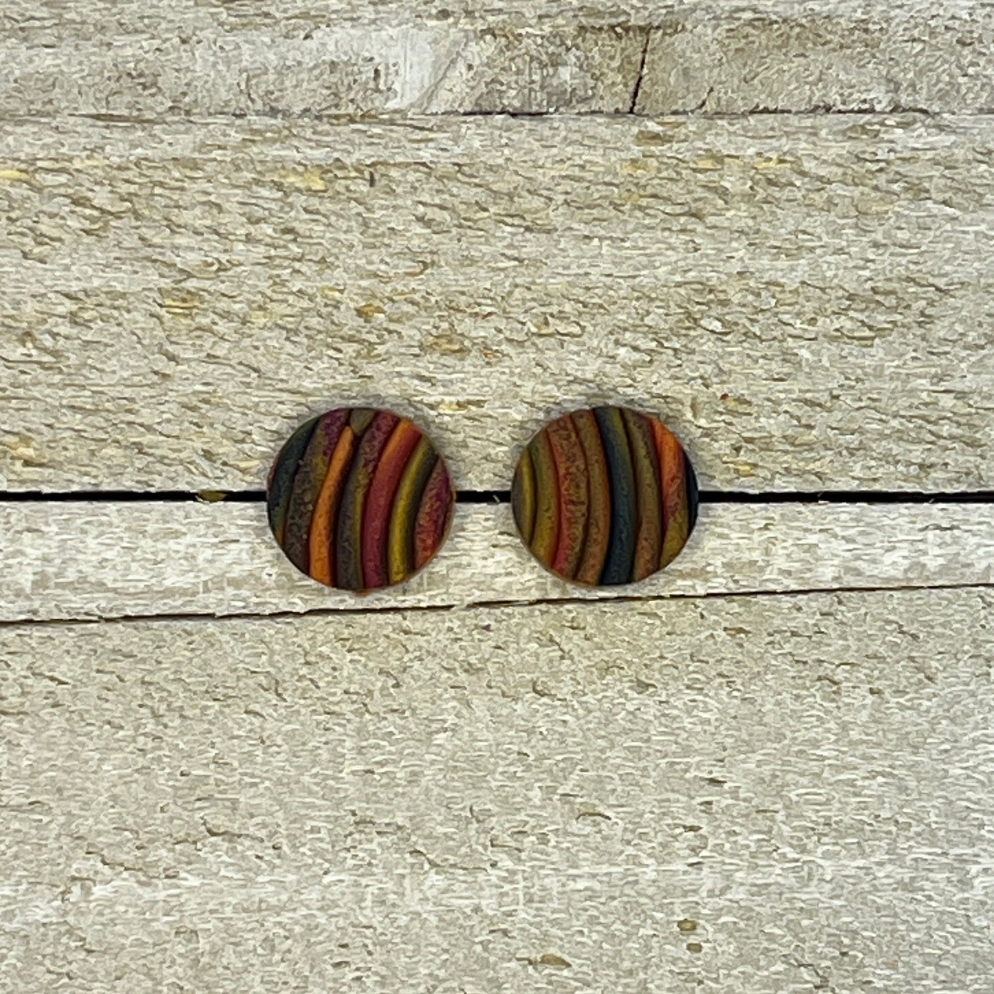 Round Texture Fall Colors Circle Posts