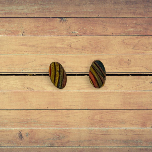 Luscious Fall Colored Small Oval Posts
