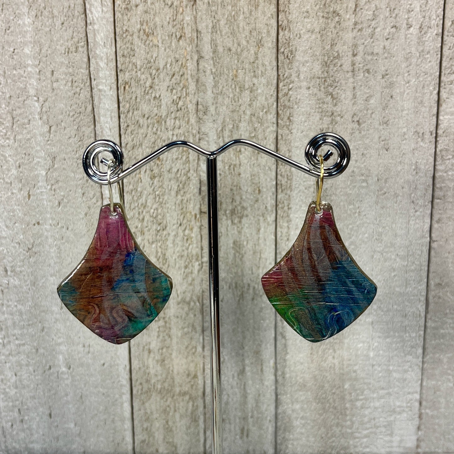 Rich Egyptian Colors in Marakesh fan drops on silver wires