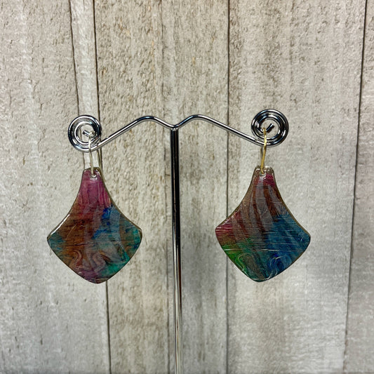 Rich Egyptian Colors in Marakesh fan drops on silver wires