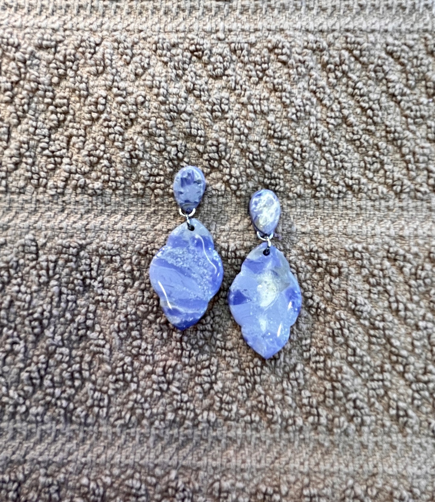 Lavender Marble Ornament 3 Earrings